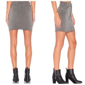 J Brand sz 31 Rosalie Distressed Sterling Denim Mini Skirt